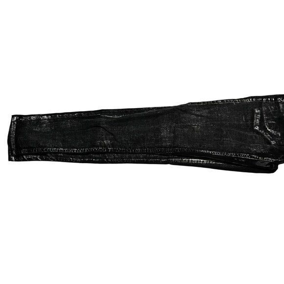 Bebe Jeans Metallic silver Size 27 Black Skinny Denim Pants - Picture 6 of 9